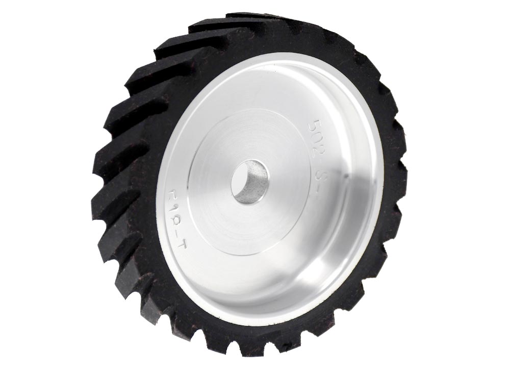 502-S-90 - Serrated Contact Wheel, 4-3/4 x 1, 90 Duro.